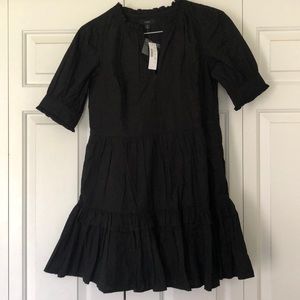 J. Crew Ruffleneck Tiered Popover Dress